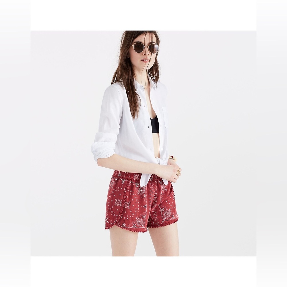 Madewell Oahu Cover Up Shorts Vintage Bandana Size XS